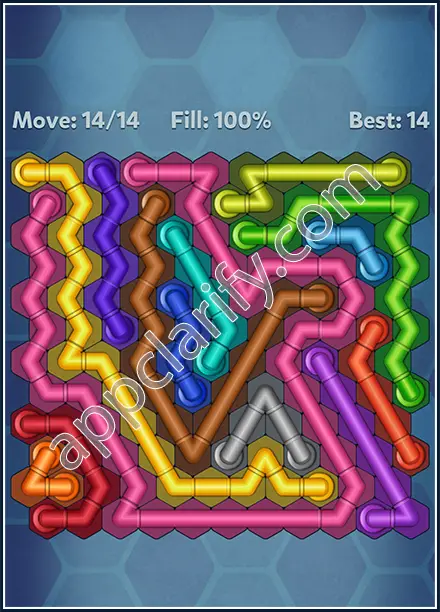 Pipe Lines: Hexa Twister Level 45 Solution