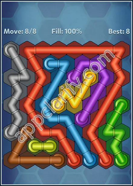 Pipe Lines: Hexa Twister Level 98 Solution