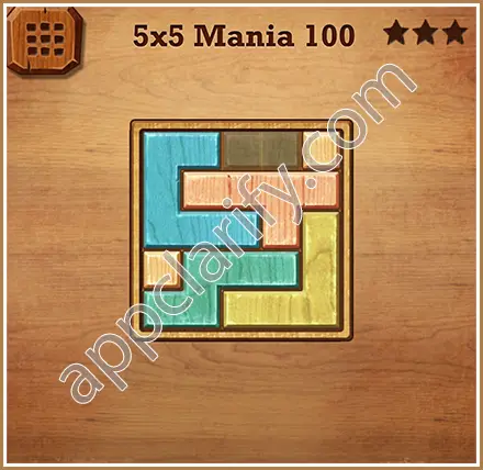 Wood Block Puzzle 5x5 Mania Level 100 Solution