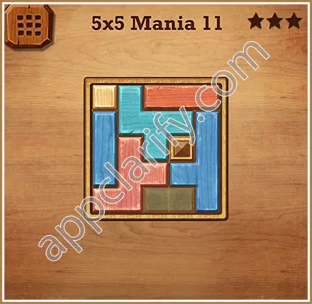 Wood Block Puzzle 5x5 Mania Level 11 Solution