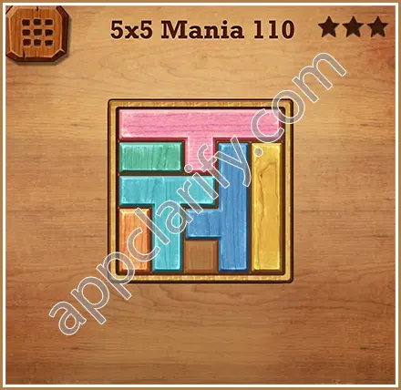 Wood Block Puzzle 5x5 Mania Level 110 Solution