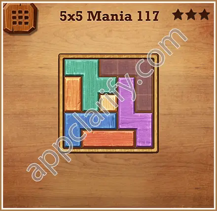 Wood Block Puzzle 5x5 Mania Level 117 Solution