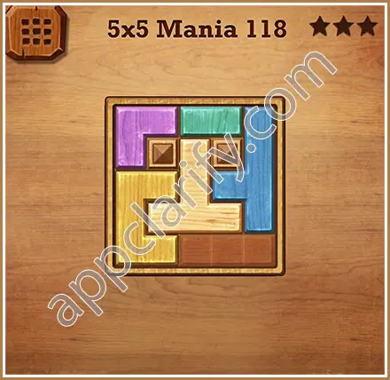 Wood Block Puzzle 5x5 Mania Level 118 Solution