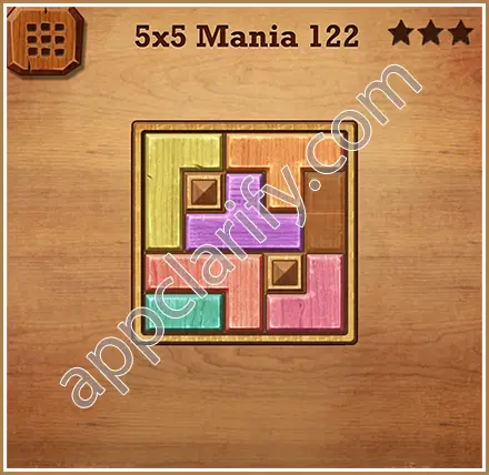 Wood Block Puzzle 5x5 Mania Level 122 Solution