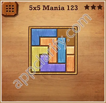 Wood Block Puzzle 5x5 Mania Level 123 Solution