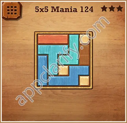 Wood Block Puzzle 5x5 Mania Level 124 Solution