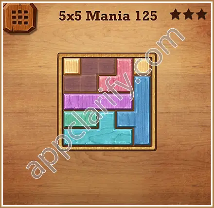 Wood Block Puzzle 5x5 Mania Level 125 Solution