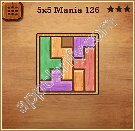 Wood Block Puzzle 5x5 Mania Level 126 Solution