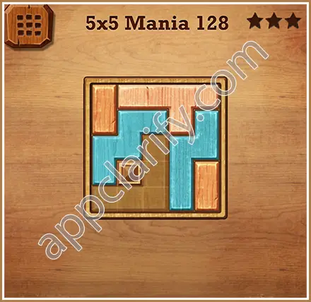 Wood Block Puzzle 5x5 Mania Level 128 Solution