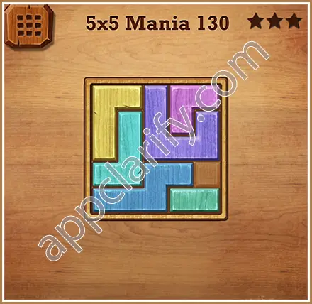 Wood Block Puzzle 5x5 Mania Level 130 Solution