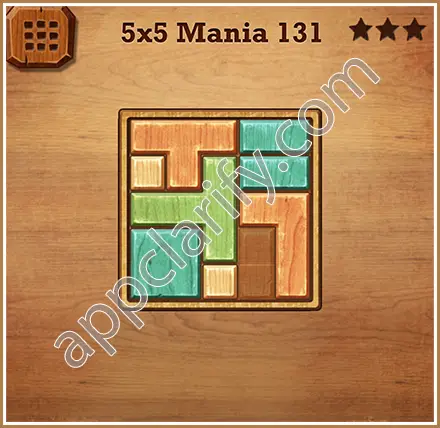 Wood Block Puzzle 5x5 Mania Level 131 Solution