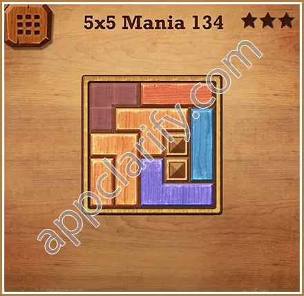Wood Block Puzzle 5x5 Mania Level 134 Solution