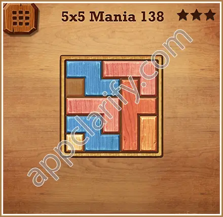 Wood Block Puzzle 5x5 Mania Level 138 Solution