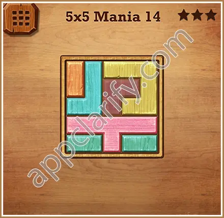 Wood Block Puzzle 5x5 Mania Level 14 Solution