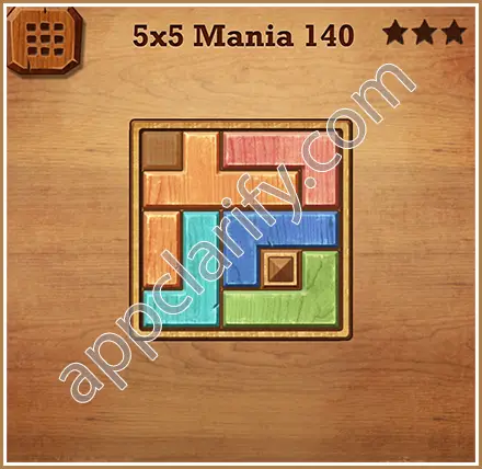 Wood Block Puzzle 5x5 Mania Level 140 Solution