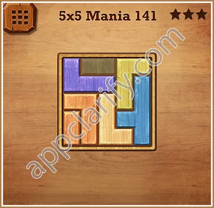 Wood Block Puzzle 5x5 Mania Level 141 Solution