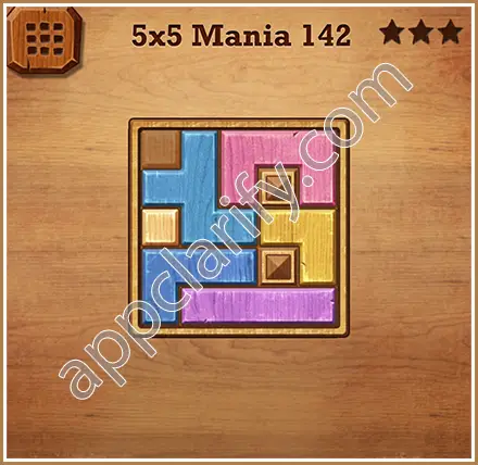 Wood Block Puzzle 5x5 Mania Level 142 Solution