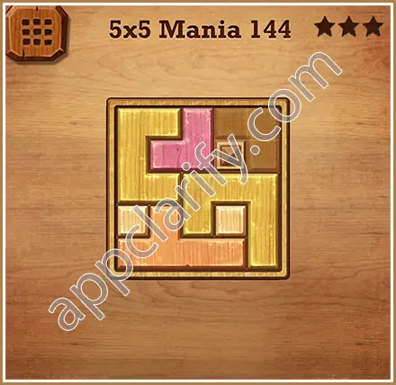 Wood Block Puzzle 5x5 Mania Level 144 Solution