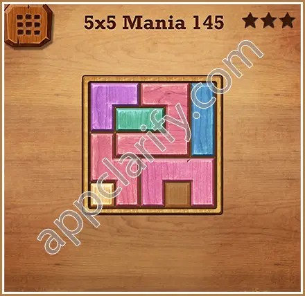 Wood Block Puzzle 5x5 Mania Level 145 Solution