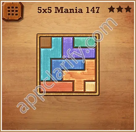 Wood Block Puzzle 5x5 Mania Level 147 Solution