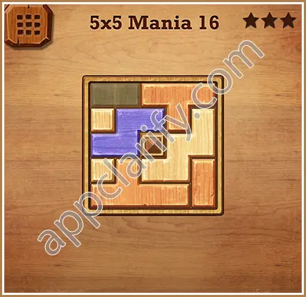 Wood Block Puzzle 5x5 Mania Level 16 Solution