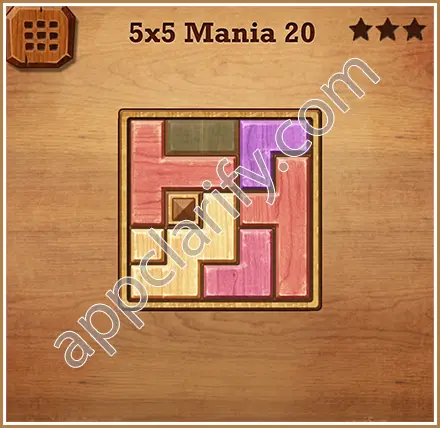Wood Block Puzzle 5x5 Mania Level 20 Solution