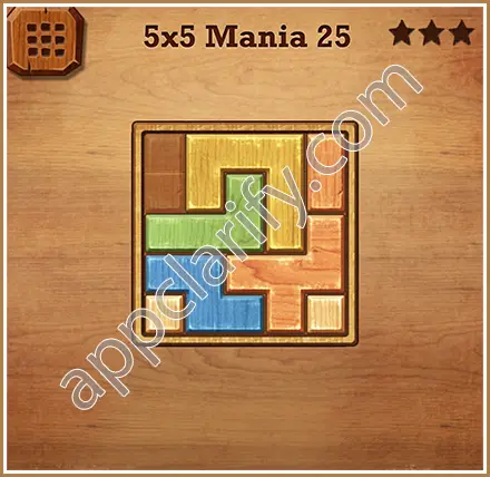 Wood Block Puzzle 5x5 Mania Level 25 Solution