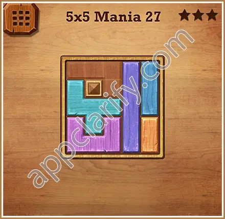 Wood Block Puzzle 5x5 Mania Level 27 Solution