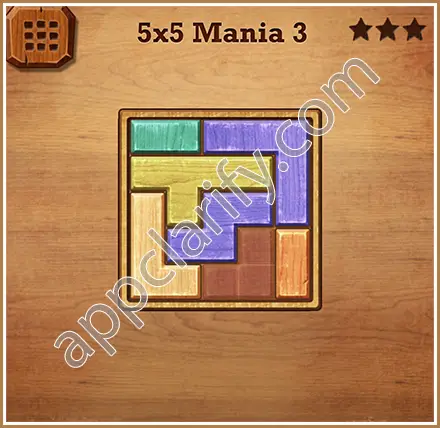 Wood Block Puzzle 5x5 Mania Level 3 Solution