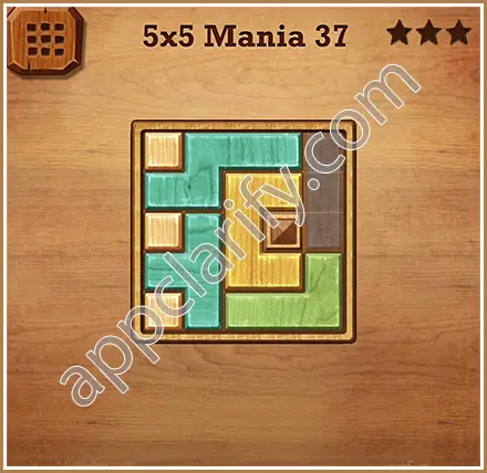 Wood Block Puzzle 5x5 Mania Level 37 Solution