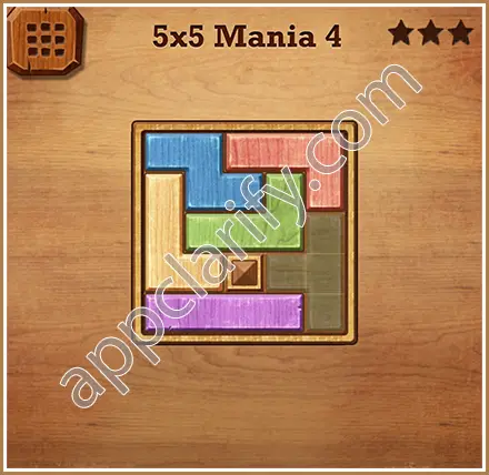 Wood Block Puzzle 5x5 Mania Level 4 Solution