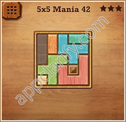 Wood Block Puzzle 5x5 Mania Level 42 Solution