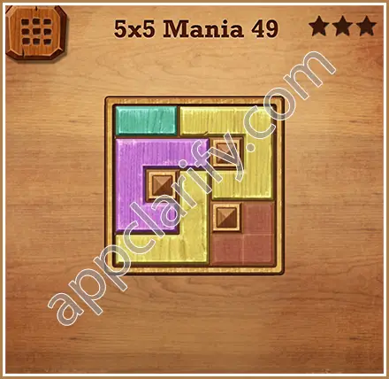 Wood Block Puzzle 5x5 Mania Level 49 Solution