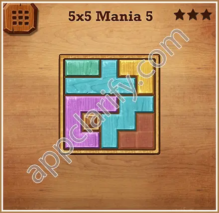 Wood Block Puzzle 5x5 Mania Level 5 Solution