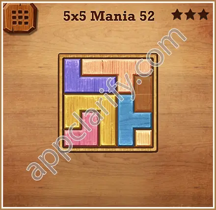 Wood Block Puzzle 5x5 Mania Level 52 Solution