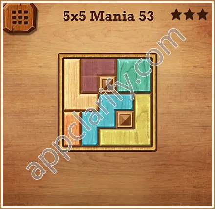 Wood Block Puzzle 5x5 Mania Level 53 Solution