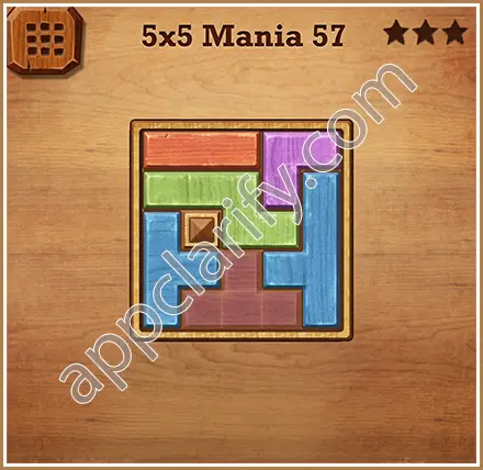 Wood Block Puzzle 5x5 Mania Level 57 Solution