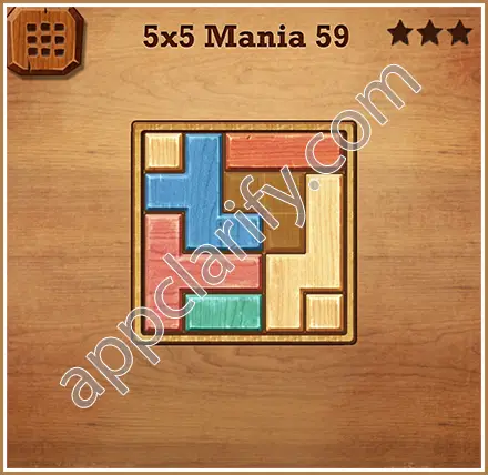 Wood Block Puzzle 5x5 Mania Level 59 Solution