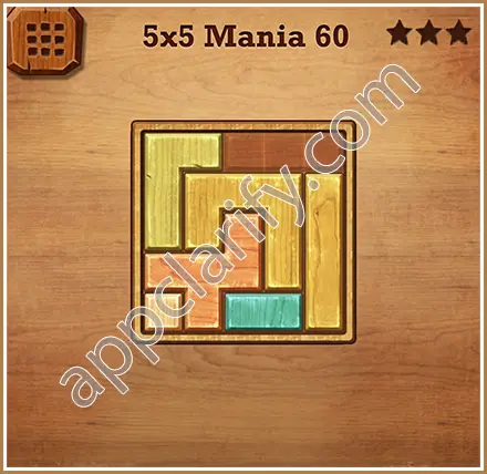 Wood Block Puzzle 5x5 Mania Level 60 Solution