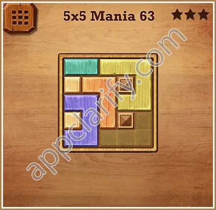Wood Block Puzzle 5x5 Mania Level 63 Solution