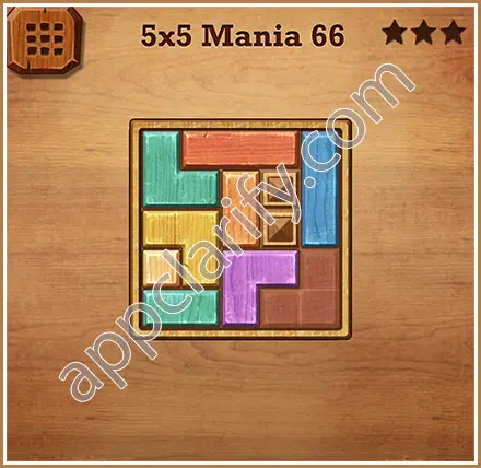 Wood Block Puzzle 5x5 Mania Level 66 Solution
