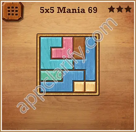 Wood Block Puzzle 5x5 Mania Level 69 Solution