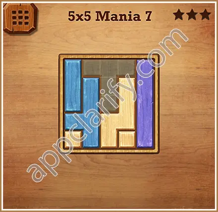 Wood Block Puzzle 5x5 Mania Level 7 Solution