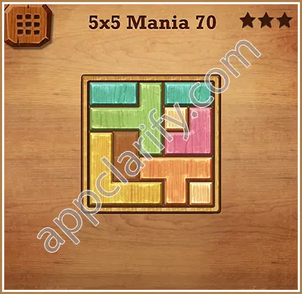 Wood Block Puzzle 5x5 Mania Level 70 Solution