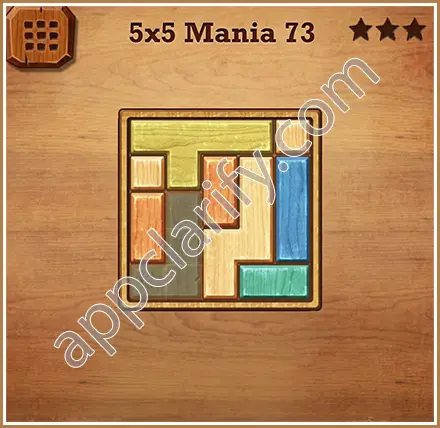 Wood Block Puzzle 5x5 Mania Level 73 Solution