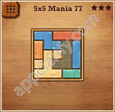 Wood Block Puzzle 5x5 Mania Level 77 Solution