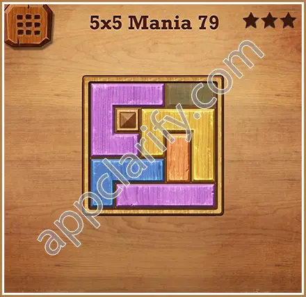 Wood Block Puzzle 5x5 Mania Level 79 Solution