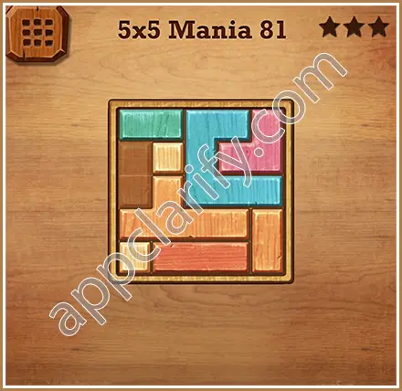 Wood Block Puzzle 5x5 Mania Level 81 Solution