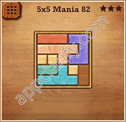 Wood Block Puzzle 5x5 Mania Level 82 Solution