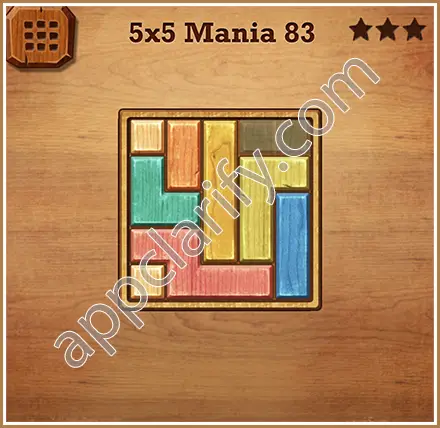 Wood Block Puzzle 5x5 Mania Level 83 Solution